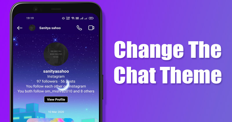 Chat Theme In Instagram
